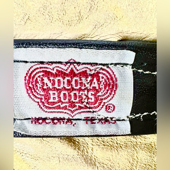 Nocona Black Lizard Leather Cowboy Boots Size 9.5D - Picture 12 of 12